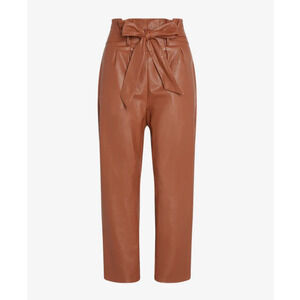 Commando Faux Leather Cropped Paper Bag Pants Brown M